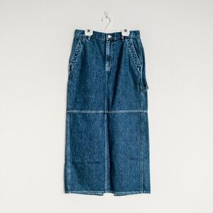 Women's Madewell Long carpenter maxi denim skirt (size 26) approx size 4
